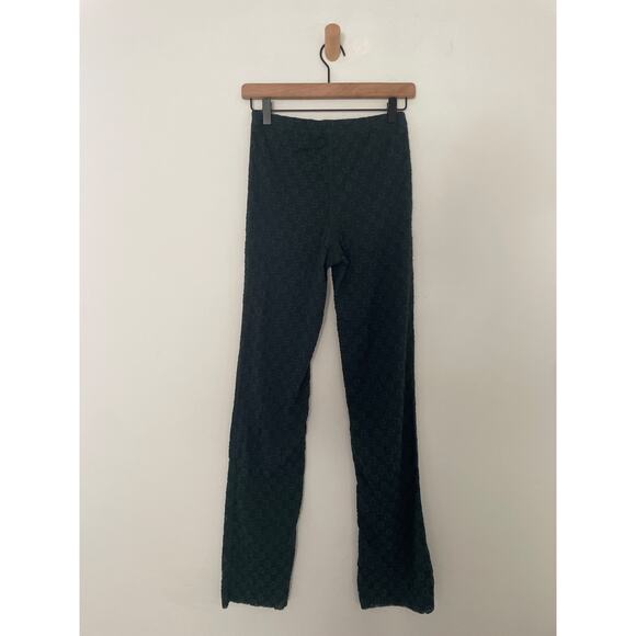 Free People Ona Lace Wide Leg Pants XS Green Crochet Boho Festival Flare - Picture 6 of 7